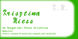 krisztina miess business card